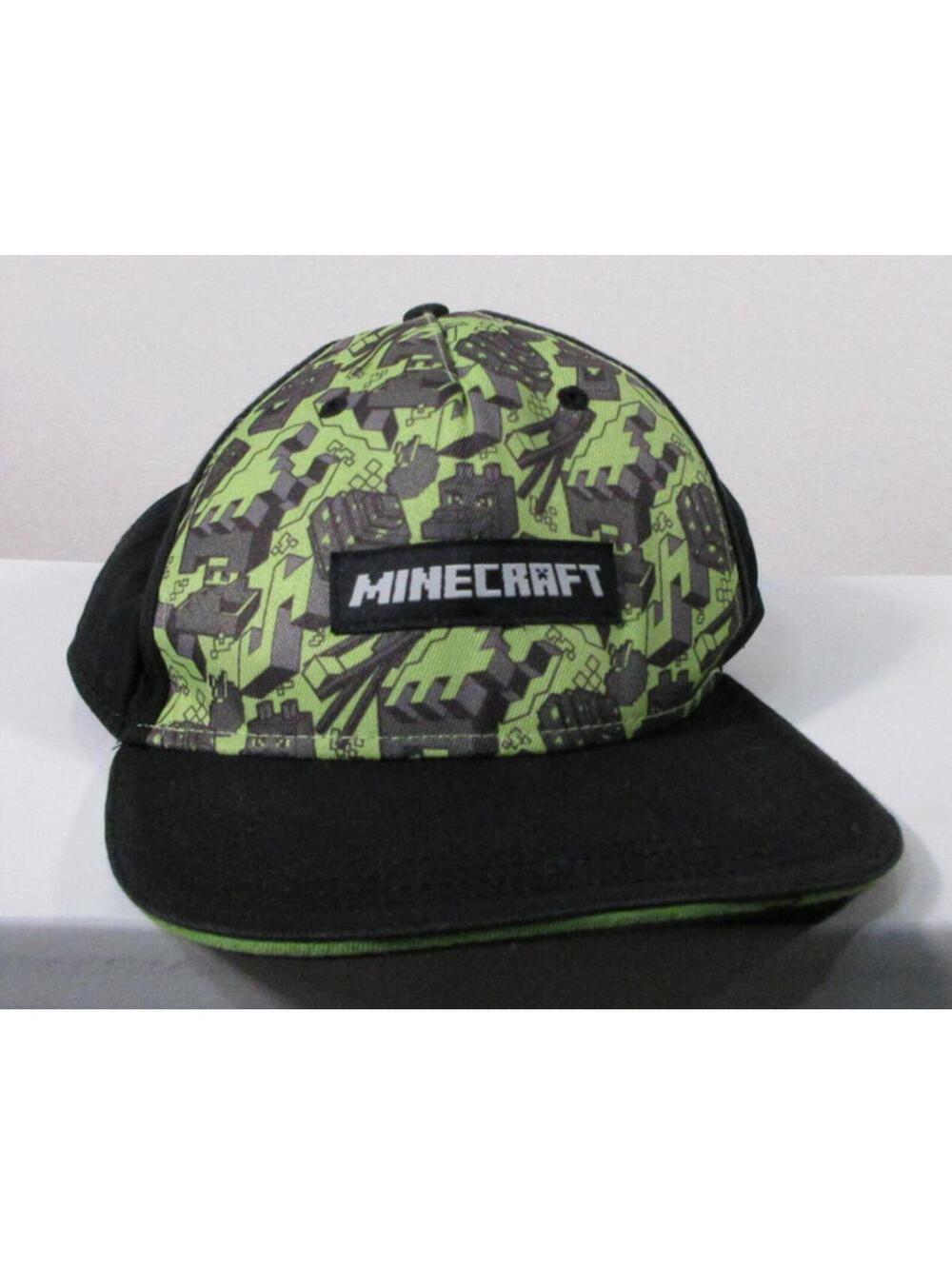 Minecraft Baseball Cap Adjustable Strap Curved Brim One Size Green